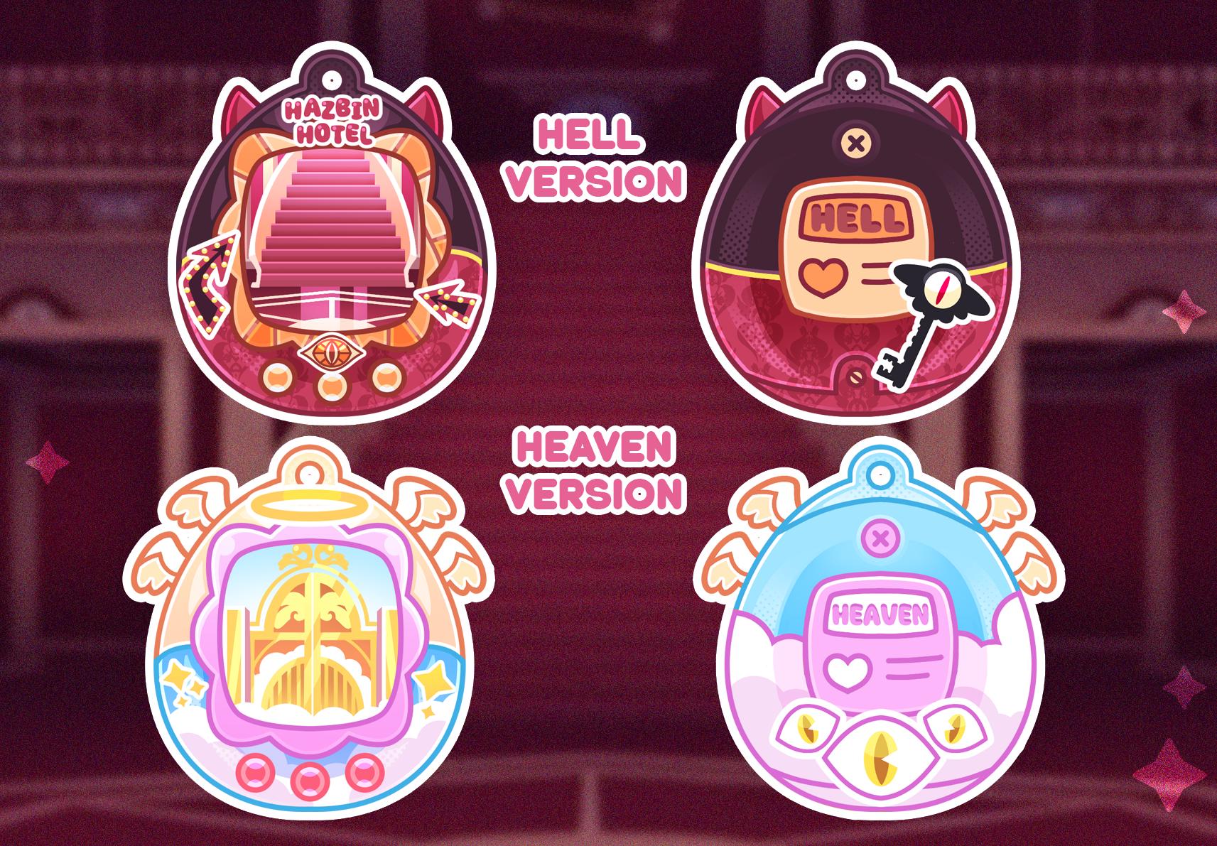 Hazbin Hotel Tamagotchi - Openable Shaker Keychain Charm - Etsy