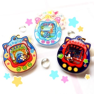 Tamagotchi - Sonic Shadow Chao Keychains