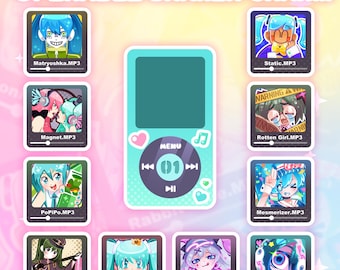 Hatsune Miku MP3 - Openable Customisable Keychain Songs Charm