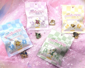 Mini Poké-Pins Enamel Pins Mystery Shiny Blind Packs