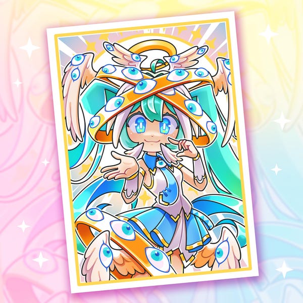 Angel Miku Small Print UV Gold Holographic - A5 size