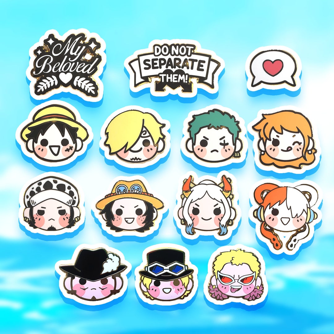 One Piece Luffy Hat Pins Collection: Sanji, Luffy, Zoro