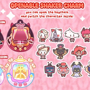 Hazbin Hotel Tamagotchi - Openable Shaker Keychain Charm