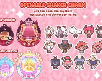 PREORDER - Hazbin Hotel Tamagotchi - Openable Shaker Keychain Charm (2nd batch)