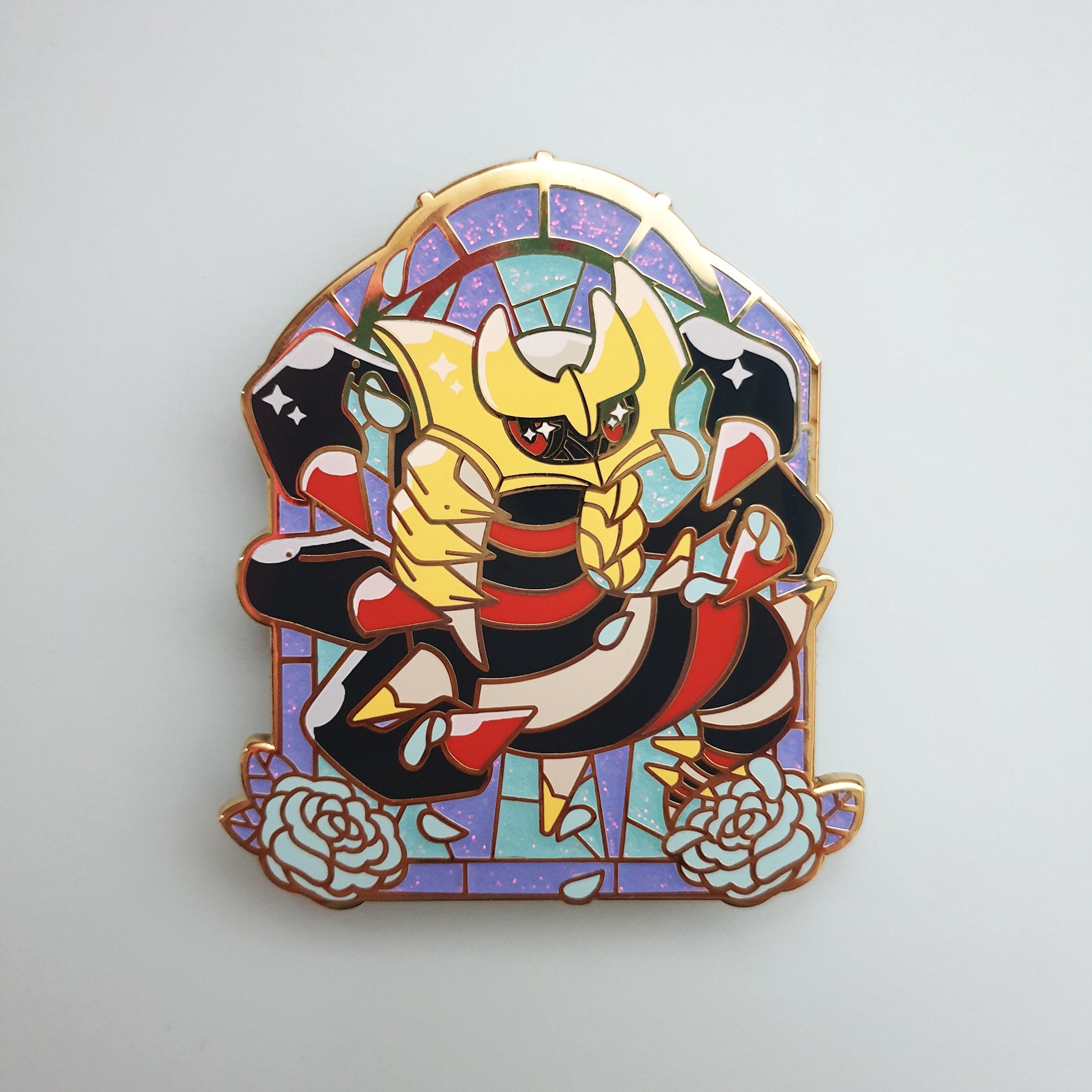 Pokemon Giratina Origin Forme Enamel Pin Glitter Shiny -  Hong