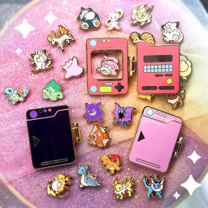 Pokédex Hinged Enamel Pin Mini Switchable Pokémon Pins image 3