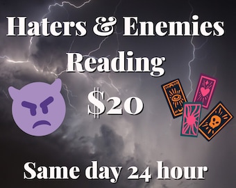 Lectura de cartas de enemigos y odiadores las 24 horas, el mismo día. Lectura de 20 cartas por 20 dólares.