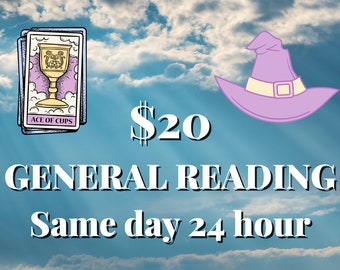 Lectura General 24 HORAS EL MISMO DÍA. 20 tarjetas por 20 dólares.