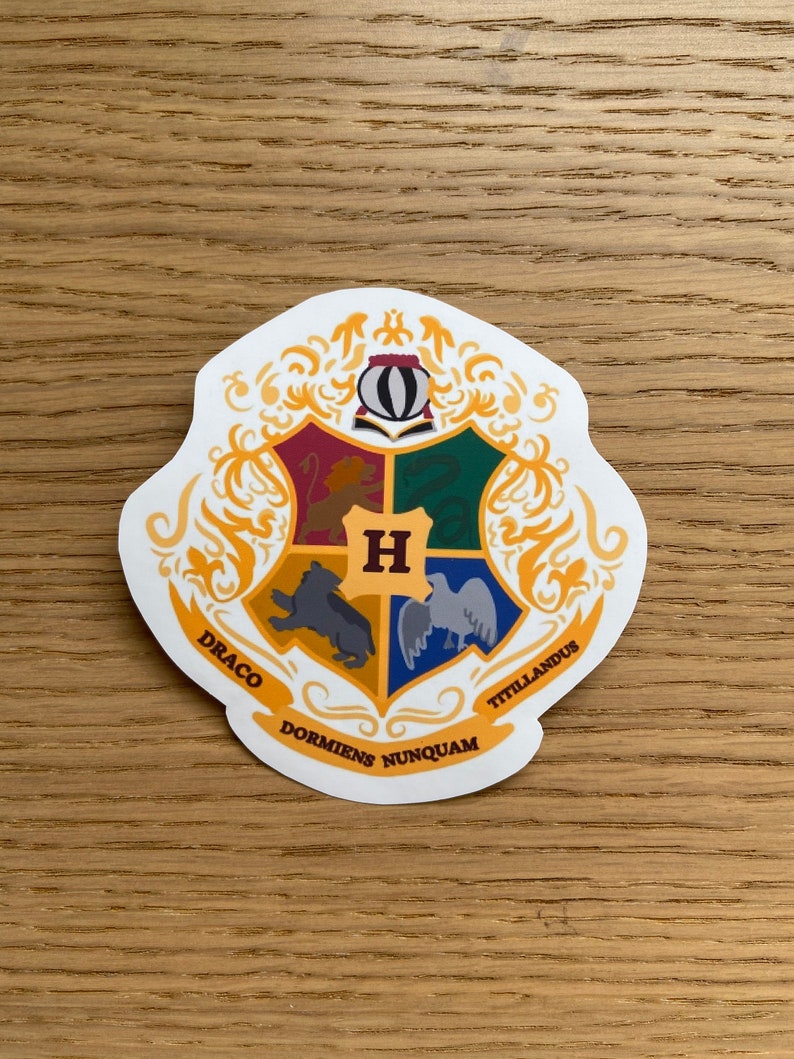 Hogwarts House Emblems Vinyl Stickers - Etsy