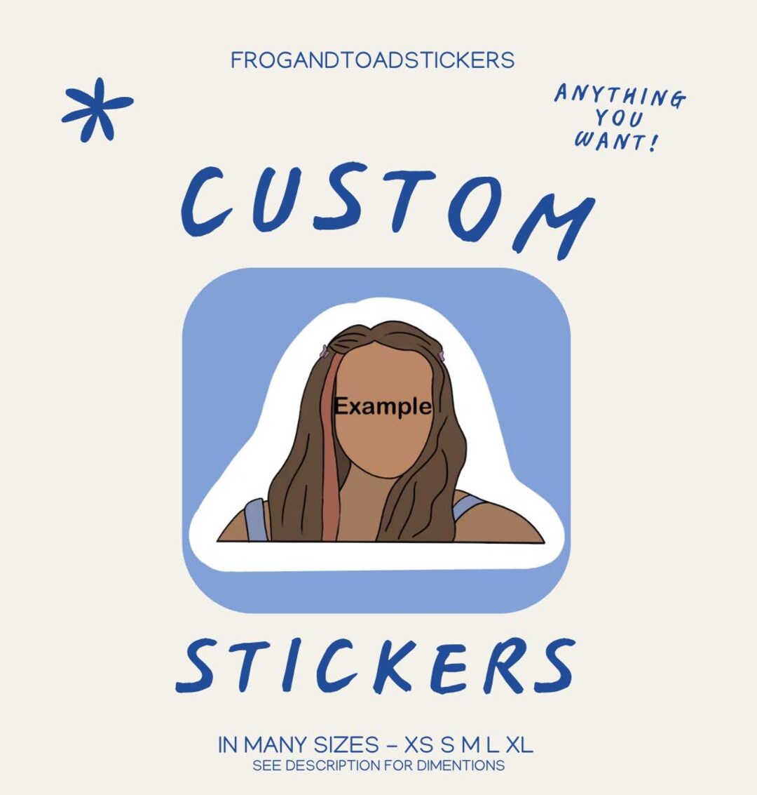Custom Stickers - Set of 5 - Different Sizes! - Etsy