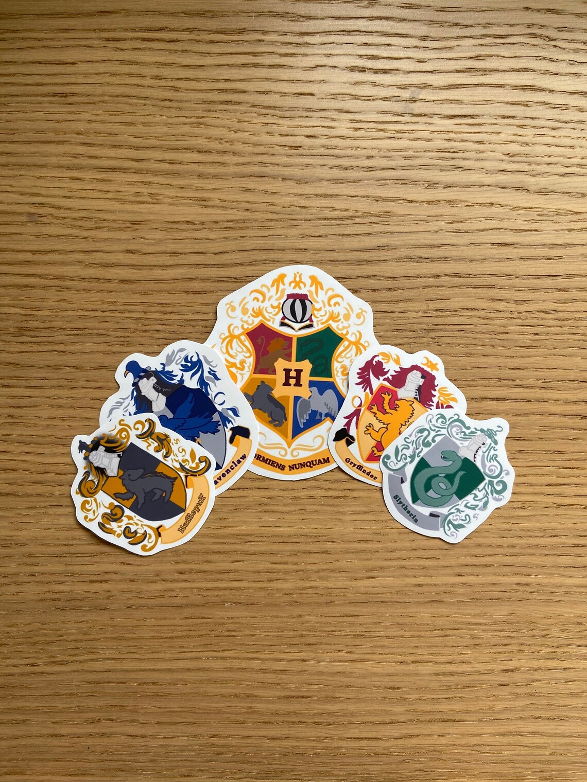 Hogwarts House Emblems Vinyl Stickers - Etsy