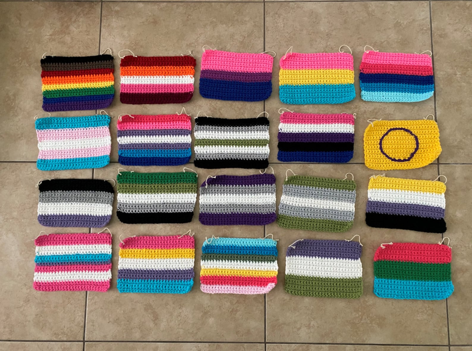 LGBTQ Crochet Pride Flag Wall Decoration Etsy