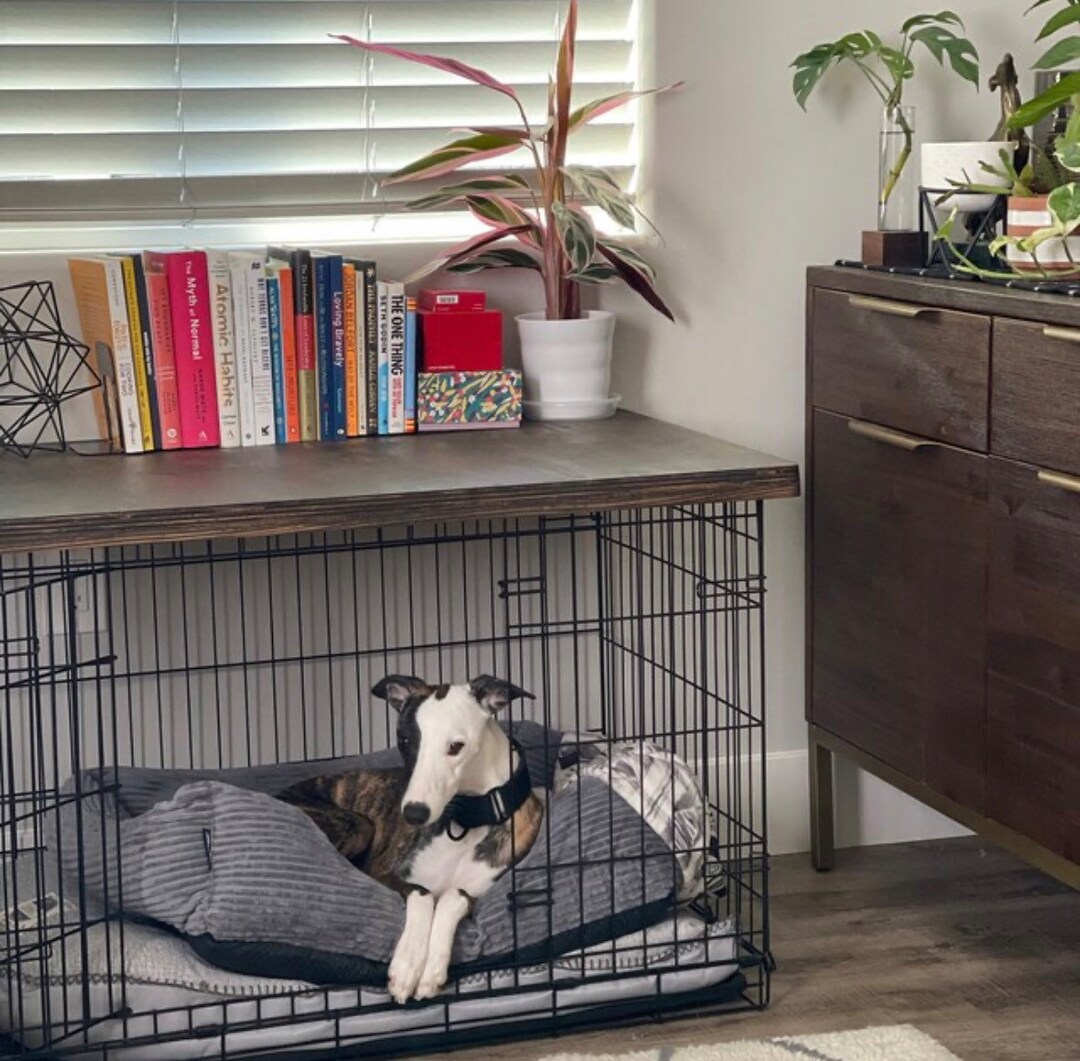 Dog Kennel Table Top, Dog Crate Table Top, Pine Wood Dog Crate Cover