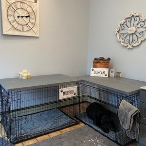 Dog Kennel Wood Top With Safety Lip, Handcrafted, Double Dog Crate ...