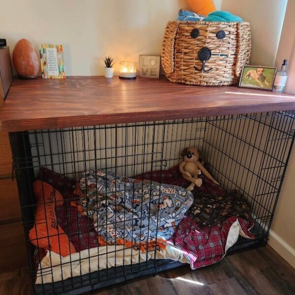 Rustic Dog Crate - Etsy - Rustic Dog Crate Sets