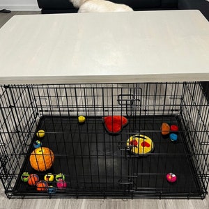 Safety Lip included Dog Crate Cover Dog Kennel Cover Dog Crate Topper Pet Safe Wooden Dog Crate Cover Top Dog Crate Cover image 6