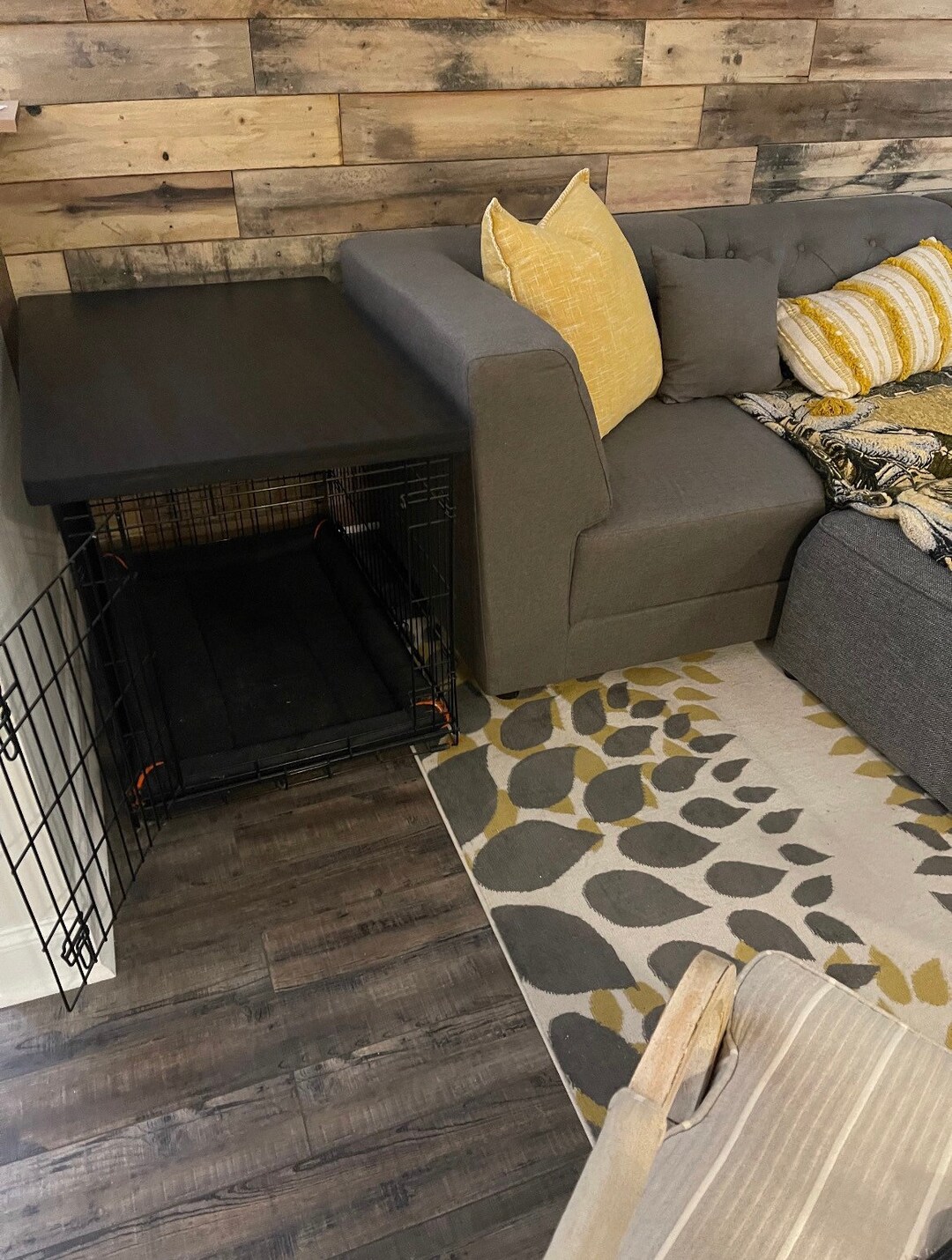 Dog Kennel Top With Lip Made of Pine Wood Pet Furniture Custom Wood Dog Crate Custom Dog Kennel