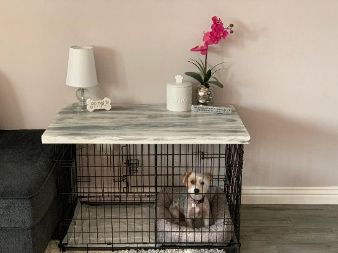 Solid Wood Dog Crate Table Top, Dog Kennel Table, Dog Crate Topper, Dog