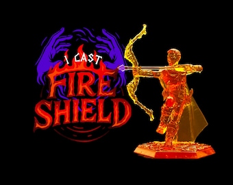 Magic Mini 3D Printing Service - Fire Effect - Custom Miniature (Hero Forge 3D Printing Service)