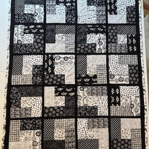Handgemachte Schwarz Weiss Quilt