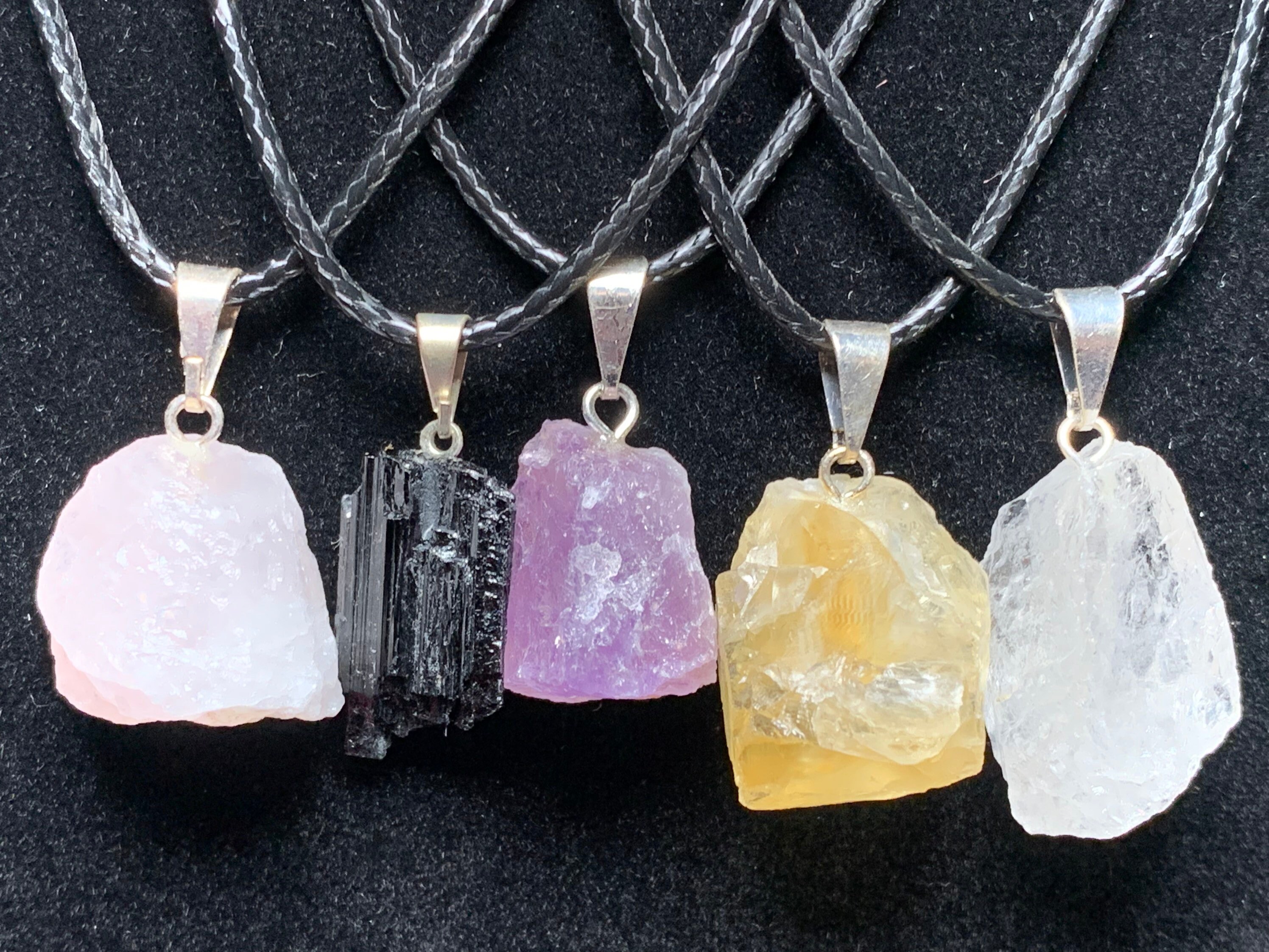 Raw crystal pendants Clearance