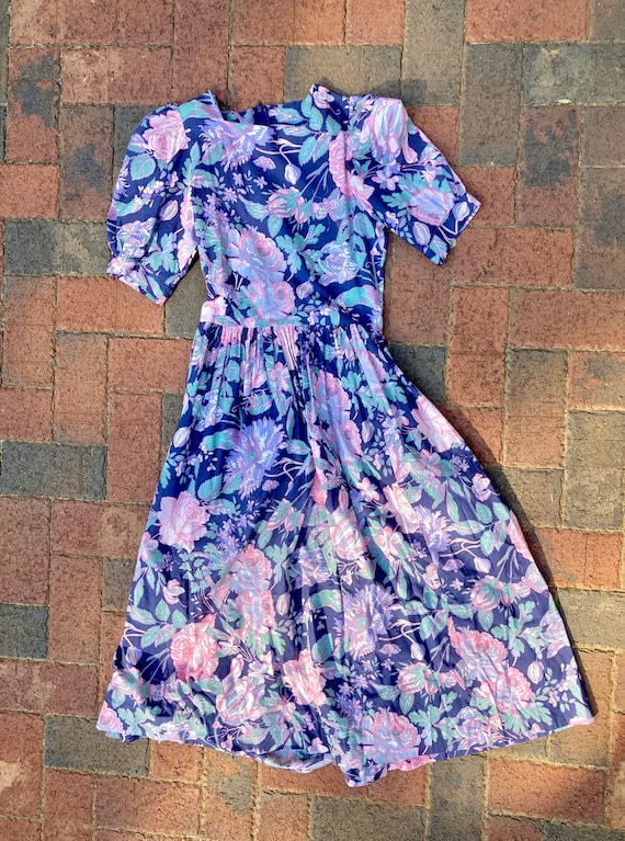 Laura Ashley Vintage Floral Tea Dress