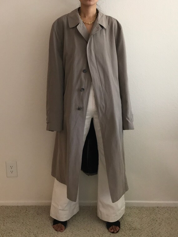 Vintage Trench Coat Classic Taupe/Beige Single Bre
