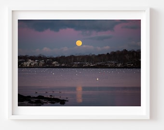 Print: Moonrise in Salem, Massachusetts