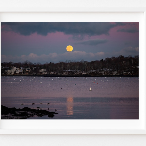 Print: Moonrise in Salem, Massachusetts