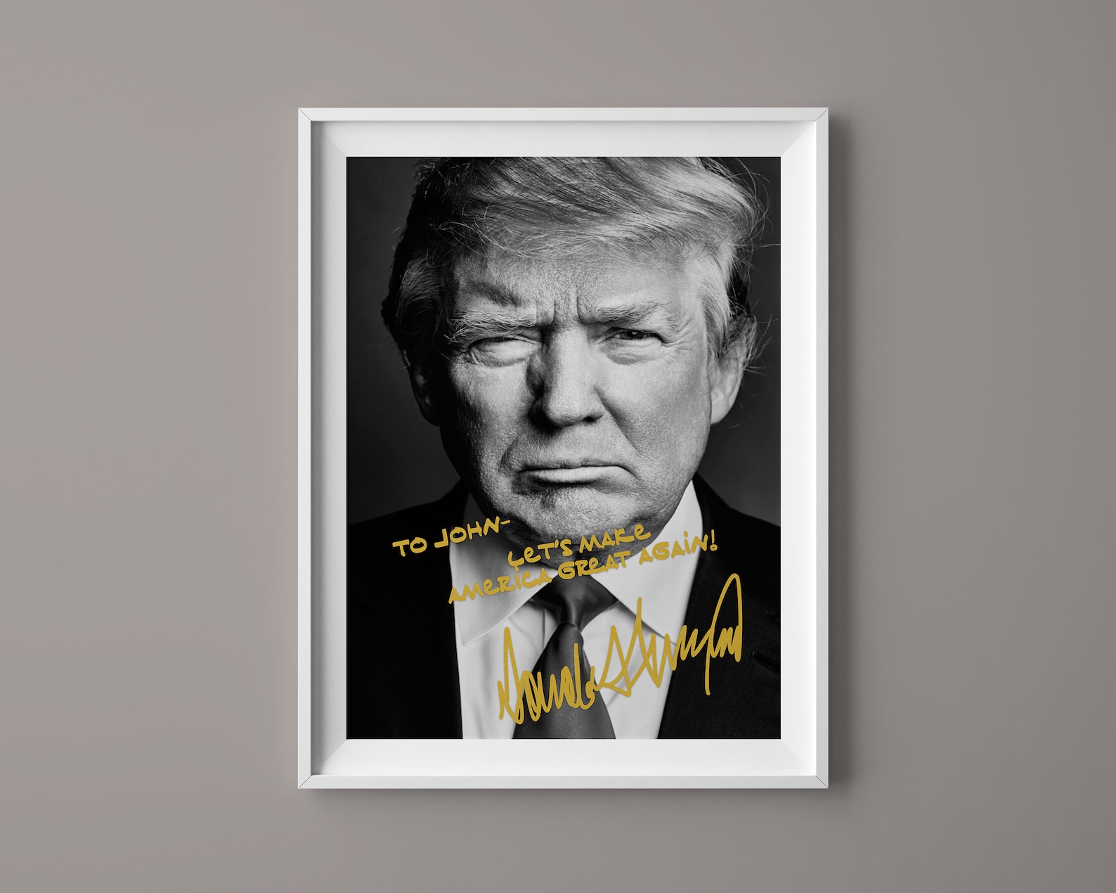 President Donald Trump Personalized Parody Autograph Signed | Etsy