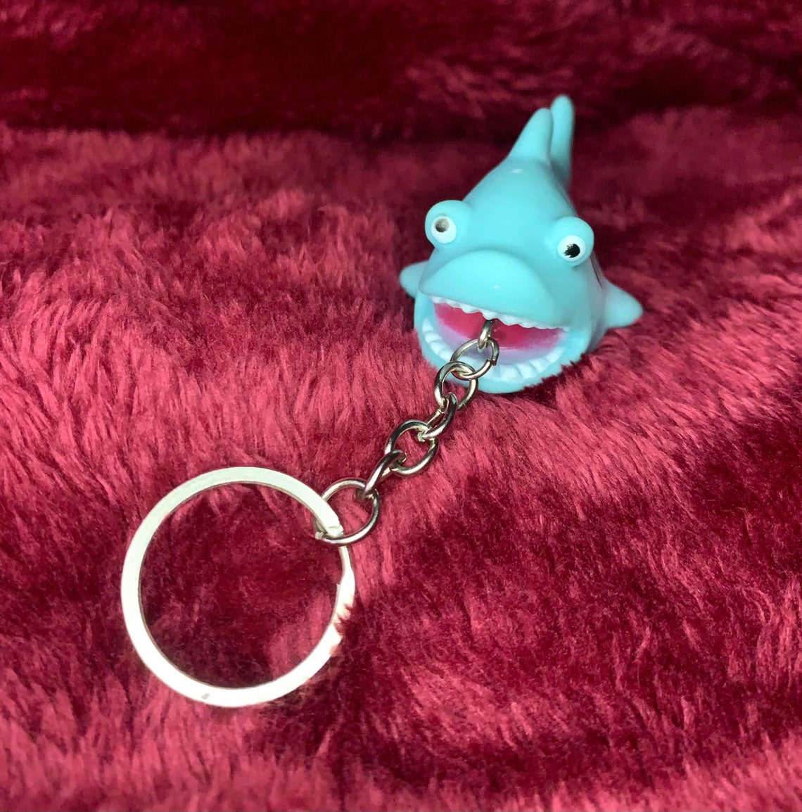Shark Keychain Jaws Beach Swimmer Keychain Etsy