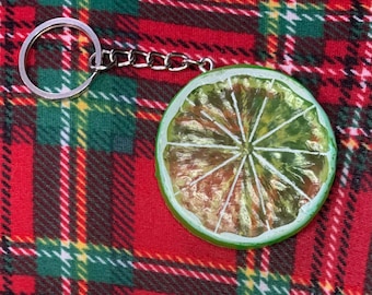 Lime Slice Keychain - Citrus Keychain