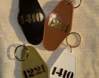Heated Rivalry Room Number 1221 / 1410 Hotel Motel Keychains