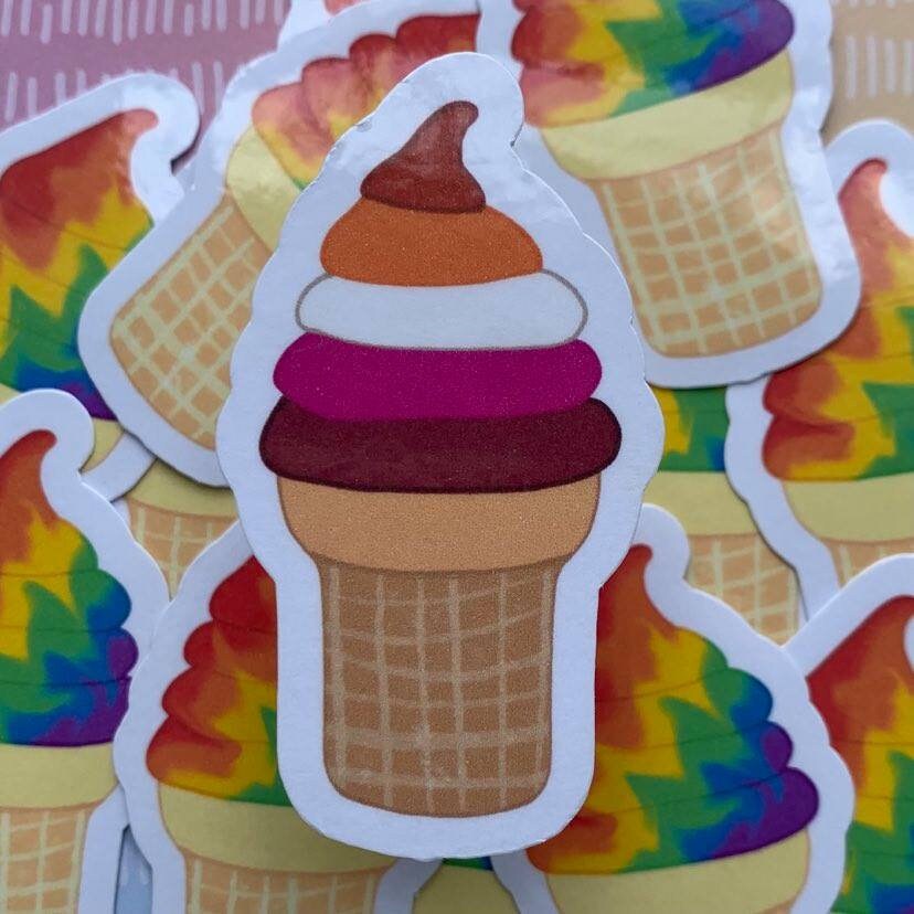 Pride Desserts Ice Cream Stickers — Forbidden Snacks Studio