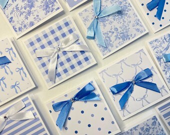 Spring Mini Notecard Set of 12: Blue Spring Greeting Cards