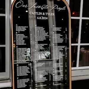 Seating chart vinyl decals for weddings, birthdays, showers and other events