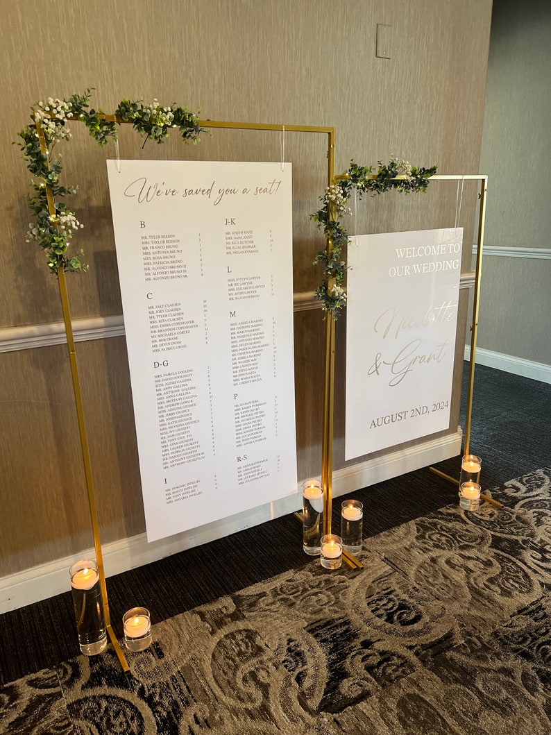 Seating Chart Vinyl Decals for Weddings, Birthdays, Showers and Other ...
