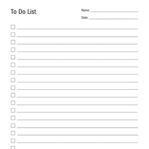 To Do List | To Do Checklist | Daily To Do Checklist | Task List | Daily Schedule Planner | Daily Task List | Daily Task Todo List