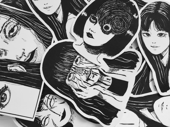 Junji Ito Manga 5 Stickers Set Or Individual Tomie Etsy