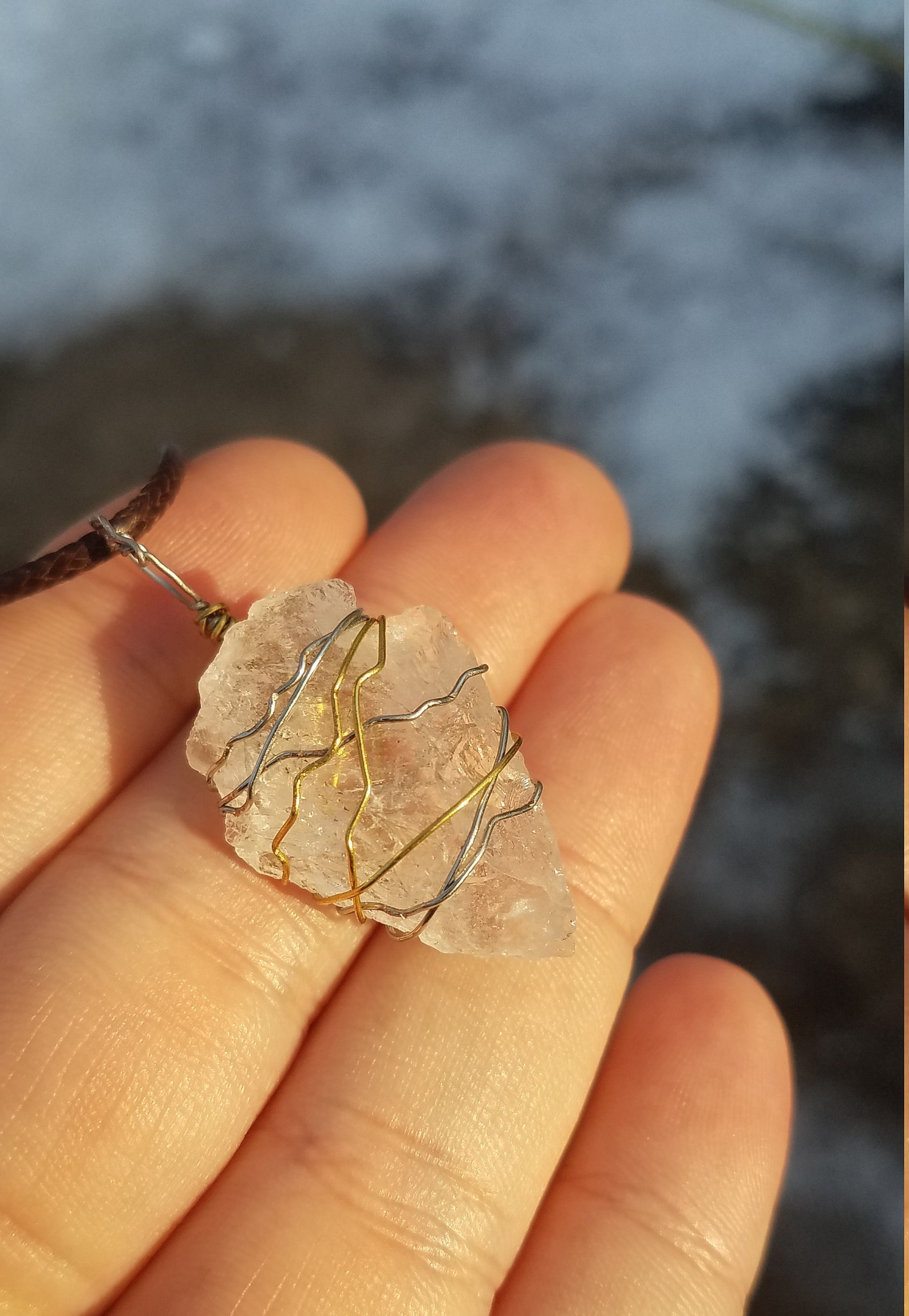 Natural Clear Quartz Raw Arrowhead Crystal Gemstone Hand Etsy