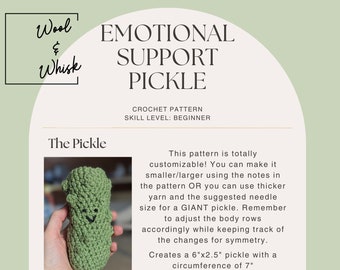 Emotional Support Pickle Pattern Only