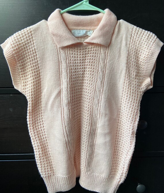 Vintage 80's peach sweater top