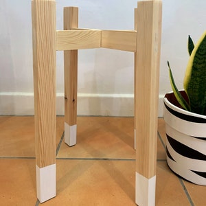 Plant Pot stand - Plant Stand - Diagonal Shape stand - Hand made - Smooth finished - Solid Wood - Hand Made in UK