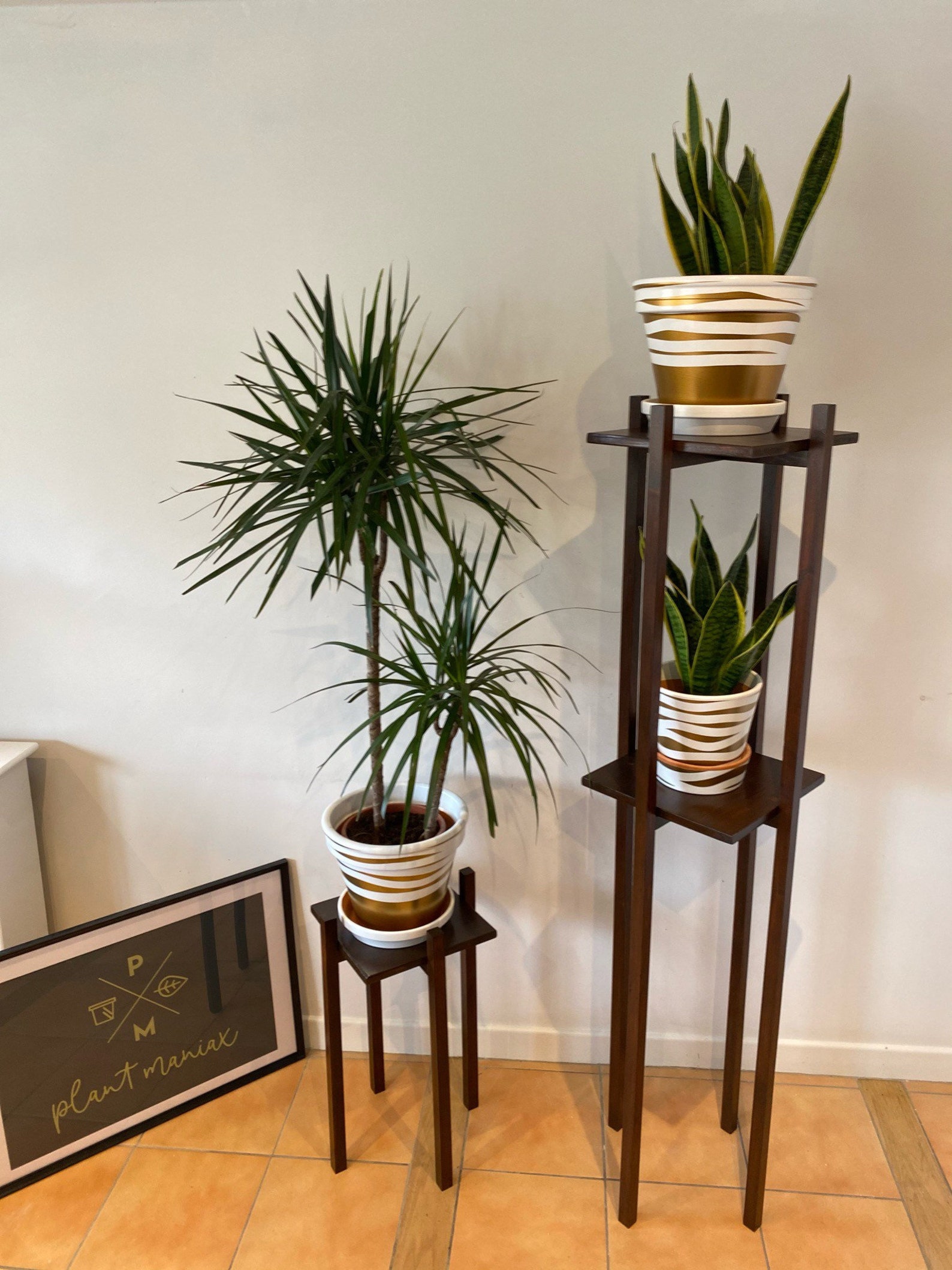 Tower Plant Pot Stand Hand made in Uk in various sizes of