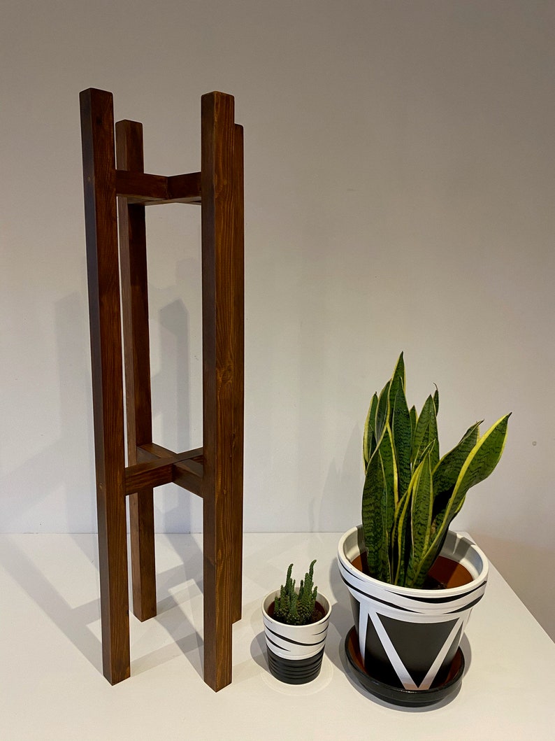 Plant Pot Stand Wooden Stand Made in Solid Wood This is the Etsy