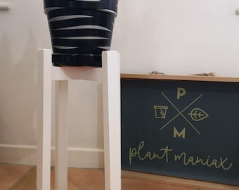 Handmade Solid Wood Plant Stand, Modern Home Decor, Made in UK
