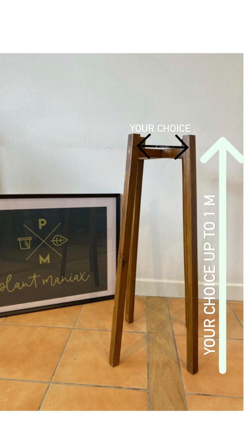 Handmade Solid Wood Plant Stand - Diagonal Design, UK Made - Etsy