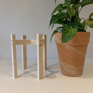 Plant Pot Stand Plant Stand  from 25Cm Tall High tier  Hand made in Uk in solid wood