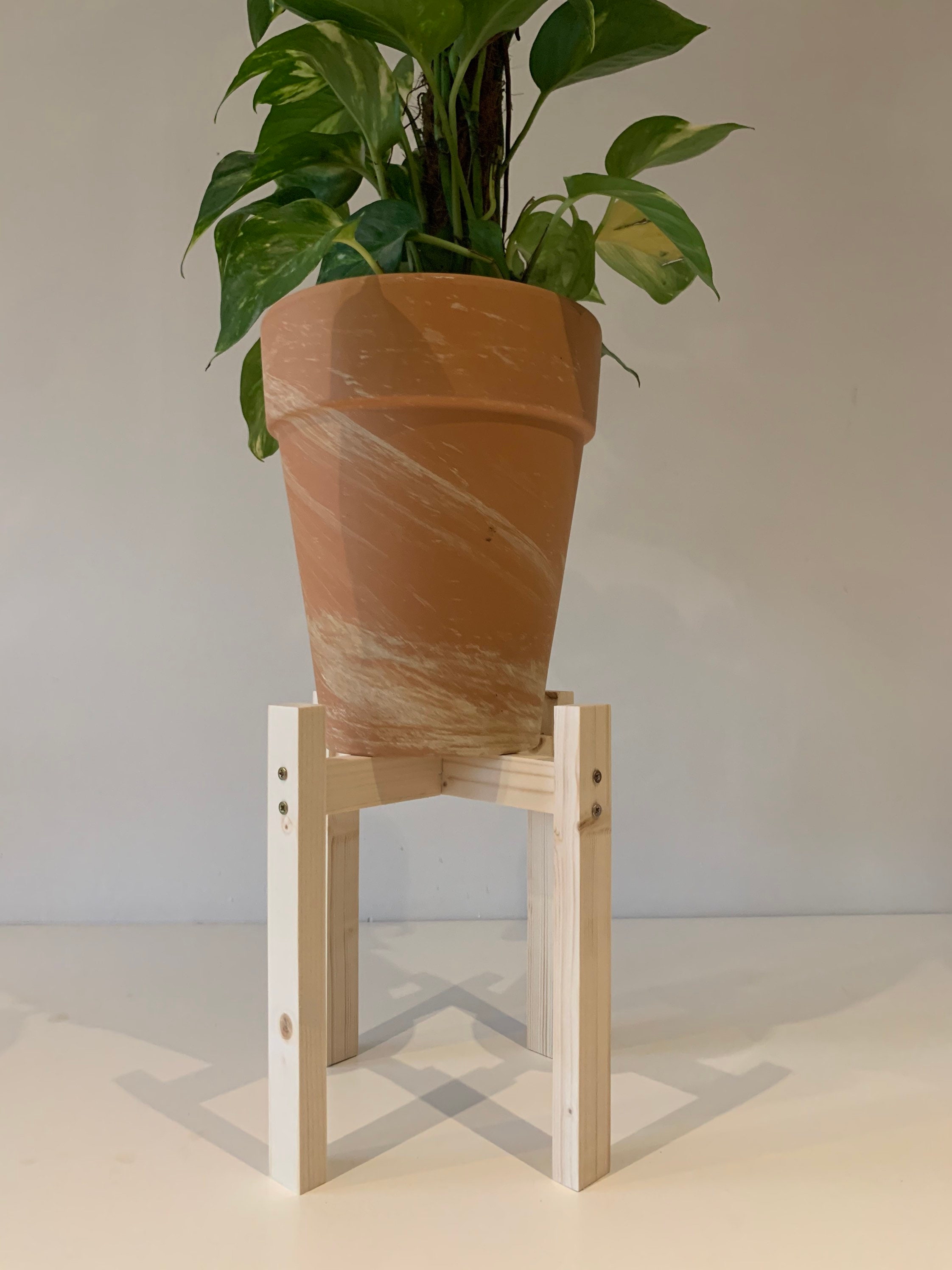 Plant Pot Stand 40cm High Tier Hand Made in 100 Uk Pine in Etsy UK