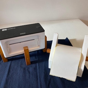 Printer Holder and printing label roll holder handmade in Uk and custom made to the size you need